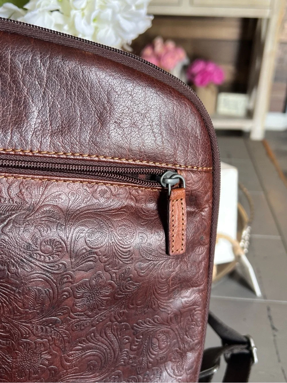 Jack Georges Small Convertible Backpack /Crossbody Leather
